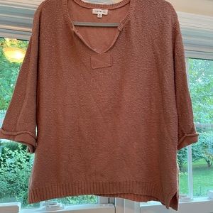 V Neck 3/4 Sleeve Sweater